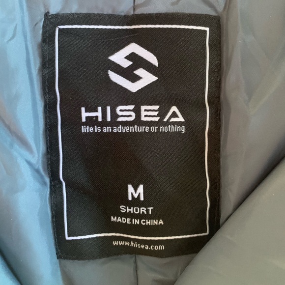 NWOT HISEA Beige and Blue Insulated Ski Snow Pants Size M Short - Picture 4 of 10